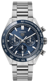 Buy Shop Tag Heuer Carrera Chronograph Blue Dial Silver Steel Strap Watch for Men - CBN2A1A.BA0643 USA Online