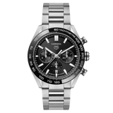 Buy Shop Tag Heuer Carrera Automatic Chronograph Black Dial Silver Steel Strap Watch for Men - CBN2A1B.BA0643 USA Online