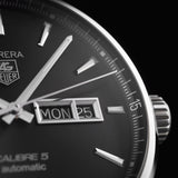 Buy Shop Tag Heuer Carrera Calibre 5 Automatic Black Dial Silver Steel Strap Watch for Men - WAR201A.BA0723 USA Online