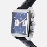 Buy Shop Tag Heuer Monaco Automatic Chronograph Blue Dial Blue Leather Strap Watch for Men - CBL2111.FC6453 USA Online