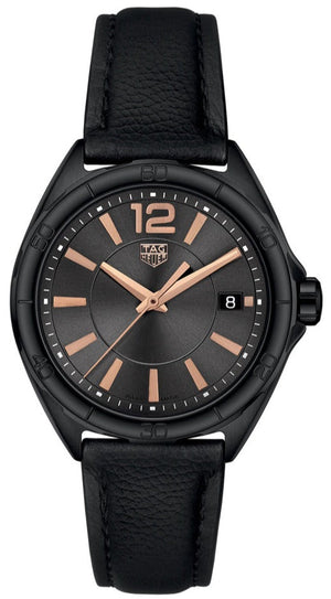 Buy Shop Tag Heuer Formula 1 Quartz Black Dial Black Leather Strap Watch for Women - WBJ1314.FC8230 USA Online