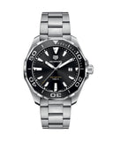 Buy Shop Tag Heuer Aquaracer Quartz Black Dial Silver Steel Strap Watch for Men - WAY101A.BA0746 USA Online