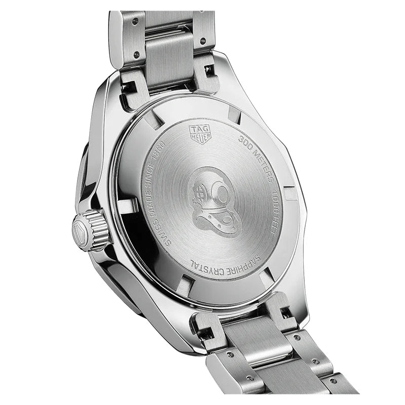 Buy Shop Tag Heuer Aquaracer Quartz Black Dial Silver Steel Strap Watch for Women - WAY131K.BA0748 USA Online