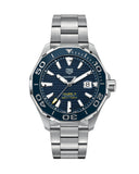 Buy Shop Tag Heuer Aquaracer Calibre 5 Blue Dial Silver Steel Strap Watch for Men - WAY201B.BA0927 USA Online