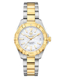 Buy Shop Tag Heuer Aquaracer Mother of Pearl Dial Two Tone Steel Strap Watch for Women - WBD1320.BB0320 USA Online