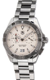 Buy Shop Tag Heuer Aquaracer Chronograph White Dial Silver Steel Strap Watch for Men - WAY111Y.BA0928 USA Online