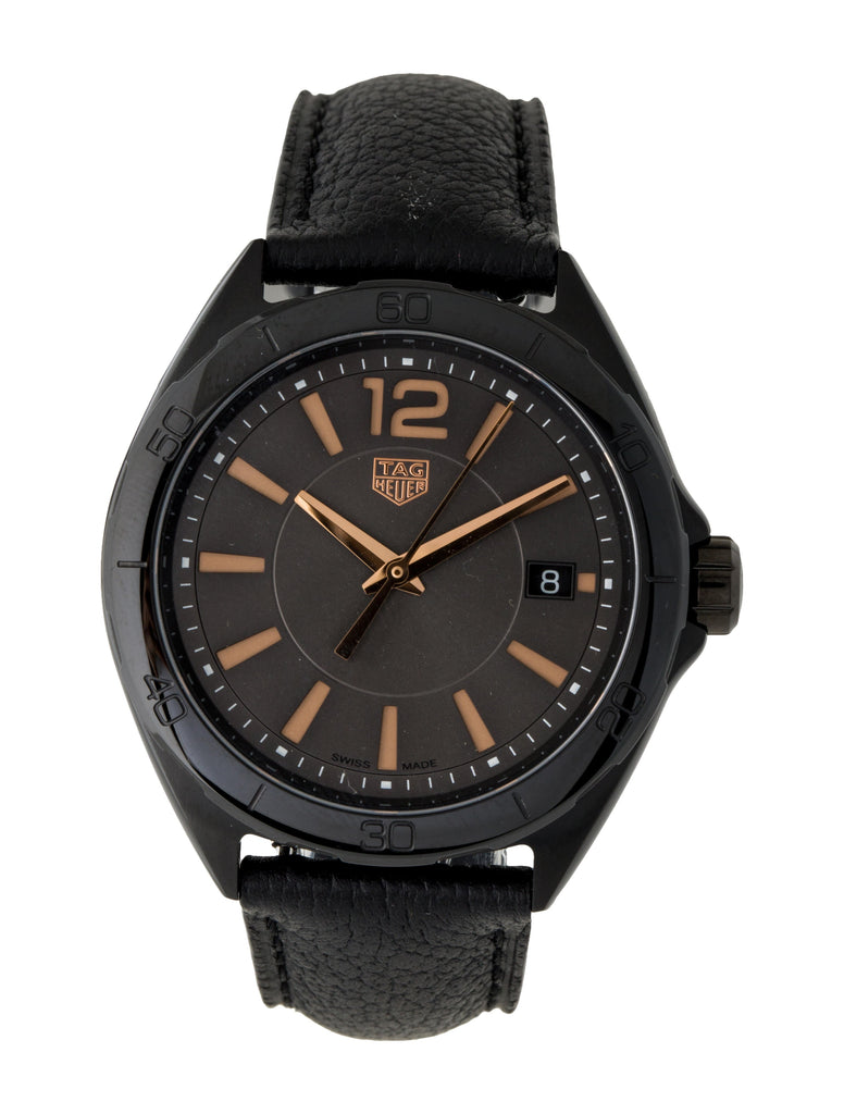 Buy Shop Tag Heuer Formula 1 Quartz Black Dial Black Leather Strap Watch for Women - WBJ1314.FC8230 USA Online