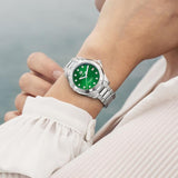 Buy Shop Tag Heuer Aquaracer Diamonds Emerald Green Dial Silver Steel Strap Watch for Women - WBD1316.BA0740 USA Online