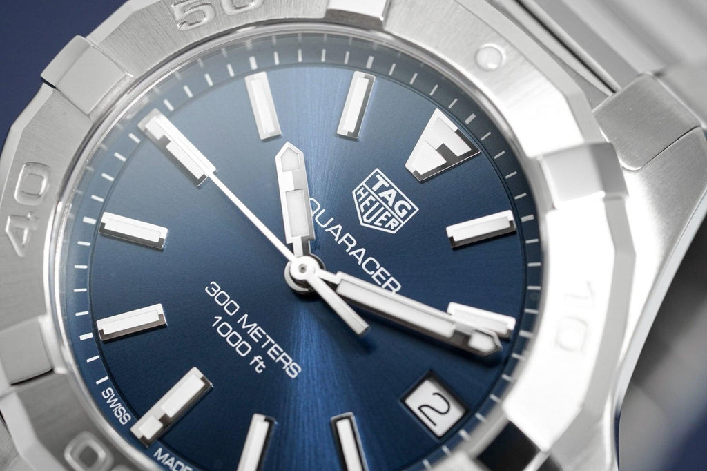 Buy Shop Tag Heuer Aquaracer Quartz Blue Dial Silver Steel Strap Watch for Women - WBD1312.BA0740 USA Online