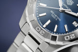 Buy Shop Tag Heuer Aquaracer Quartz Blue Dial Silver Steel Strap Watch for Women - WBD1312.BA0740 USA Online