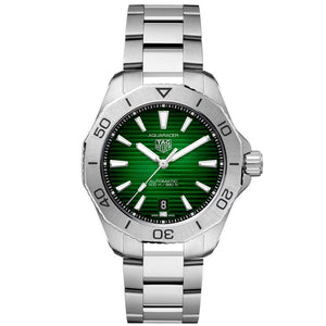 Buy Shop Tag Heuer Aquaracer Professional 200 Automatic Green Dial Silver Steel Strap Watch for Men - WBP2115.BA0627 USA Online