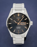 Buy Shop Tag Heuer Carrera Calibre 5 Automatic Black Dial Silver Steel Strap Watch for Men - WAR201C.BA0723 USA Online