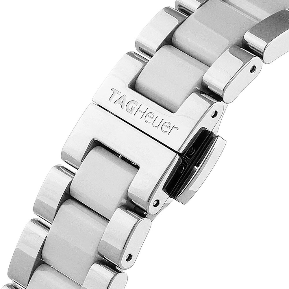 Buy Shop Tag Heuer Aquaracer Diamonds White Dial Two Tone Steel Strap Watch for Women - WAY131H.BA0914 USA Online