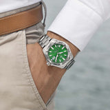 Buy Shop Tag Heuer Aquaracer Calibre 5 Automatic Green Dial Silver Steel Strap Watch for Men - WAY2015.BA0927 USA Online