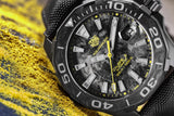 Buy Shop Tag Heuer Aquaracer Calibre 5 Black NATO Strap Carbon Dial Watch for Men - WBD218B.FC6446 USA Online
