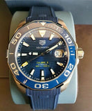 Buy Shop Tag Heuer Aquaracer Calibre 5 Automatic Blue Dial Blue Rubber Strap Watch for Men - WAY201B.FT6150 USA Online