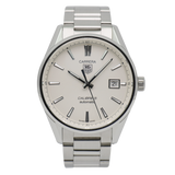 Buy Shop Tag Heuer Carrera Automatic Caliber 5 White Dial Silver Steel Strap Watch for Men - WAR211B.BA0782 USA Online
