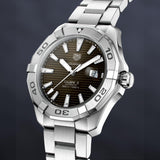 Buy Shop Tag Heuer Aquaracer Calibre 5 Automatic Sunray Brown Dial Silver Steel Strap Watch for Men - WAY2018.BA0927 USA Online