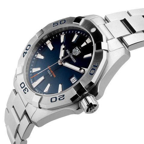 Buy Shop Tag Heuer Aquaracer Blue Dial Silver Steel Strap Watch for Men - WBD1112.BA0928 USA Online