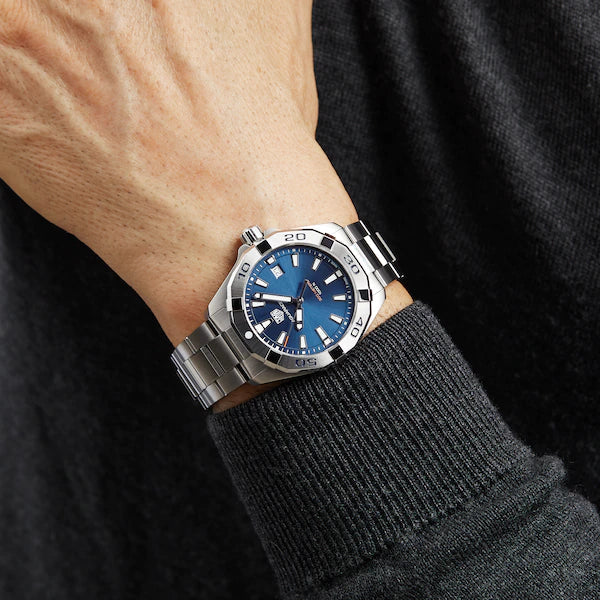 Buy Shop Tag Heuer Aquaracer Blue Dial Silver Steel Strap Watch for Women - WAY131S.BA0748 USA Online
