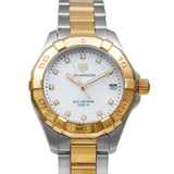 Buy Shop Tag Heuer Aquaracer White Mother of Pearl Dial Two Tone Steel Strap Watch for Women - WBD1322.BB0320 USA Online