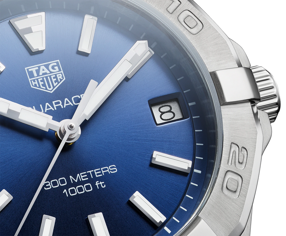 Buy Shop Tag Heuer Aquaracer Quartz Blue Dial Silver Steel Strap Watch for Women - WBD1312.BA0740 USA Online