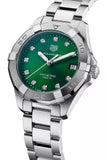 Buy Shop Tag Heuer Aquaracer Diamonds Emerald Green Dial Watch for Women - WBD1316.BA0740 USA Online