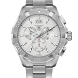 Buy Shop Tag Heuer Aquaracer White Dial Silver Steel Strap Watch for Men - CAY1111.BA0927 USA Online