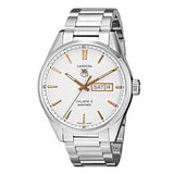 Buy Shop Tag Heuer Carrera Calibre 5 White Dial Silver Steel Strap Watch for Men - WAR201D.BA0723 USA Online