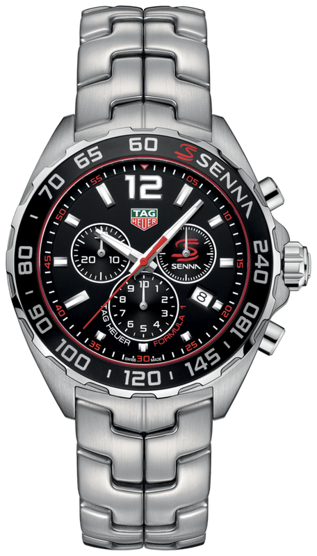 Buy Shop Tag Heuer Senna Chronograph Special Edition Black Dial Silver Steel Strap Watch for Men - CAZ1015.BA0883 USA Online