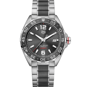 Buy Shop Tag Heuer Formula 1 Calibre 5 Anthracite Dial Two Tone Steel Strap Watch for Men - WAZ2011.BA0843 USA Online