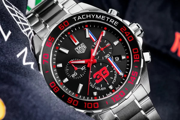 Buy Shop Tag Heuer Formula 1 Max Verstappen Limited Edition Grey Dial Two Tone Steel Strap Watch for Gents - CAZ101U.BA0843 USA Online