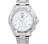 Buy Shop Tag Heuer Aquaracer White Dial Silver Steel Strap Watch for Men - CAY1111.BA0927 USA Online