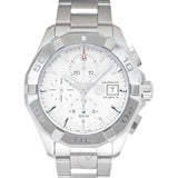 Tag Heuer Aquaracer Caliber 16 Automatic Chronograph White Dial Silver Steel Strap Watch for Men - CAY2111.BA0927