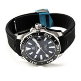 Buy Shop Tag Heuer Aquaracer Calibre 5 Automatic Black Dial Black Rubber Strap Watch for Men - WAY211A.FT6151 USA Online