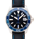 Buy Shop Tag Heuer Aquaracer Calibre 5 Automatic Black Dial Black Nylon Strap Watch for Men - WAY211B.FC6363 USA Online