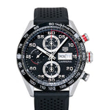 Buy Shop Tag Heuer Carrera Chronograph Black Dial Black Rubber Strap Watch for Men - CBN2A1AA.FT6228 USA Online
