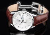 Buy Shop Tag Heuer Carrera Calibre 5 Automatic White Dial Brown Leather Strap Watch for Men - WAR201B.FC6291 USA Online