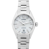 Buy Shop Tag Heuer Carrera Mother of Pearl Dial Silver Steel Strap Watch for Women - WBN2410.BA0621 USA Online