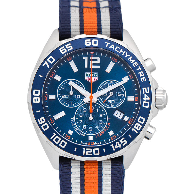 Buy Shop Tag Heuer Formula 1 Chronograph 43mm Blue Dial NATO Strap Watch for Men - CAZ1014.FC8196 USA Online