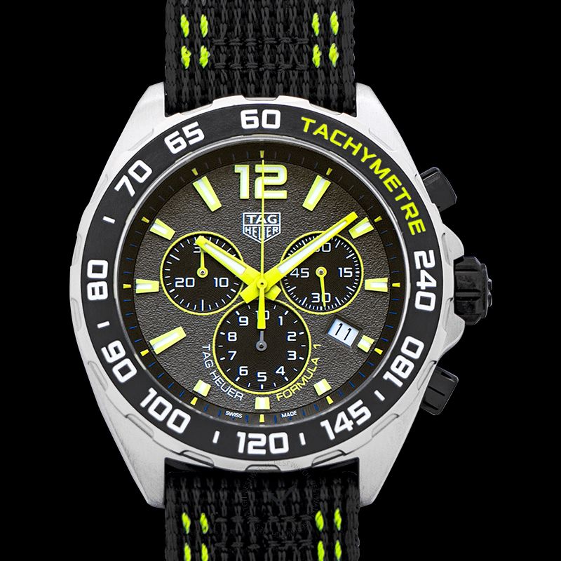 Buy Shop Tag Heuer Formula 1 Chronograph Grey Dial Black Nylon Strap Watch for Men - CAZ101AG.FC8304 USA Online
