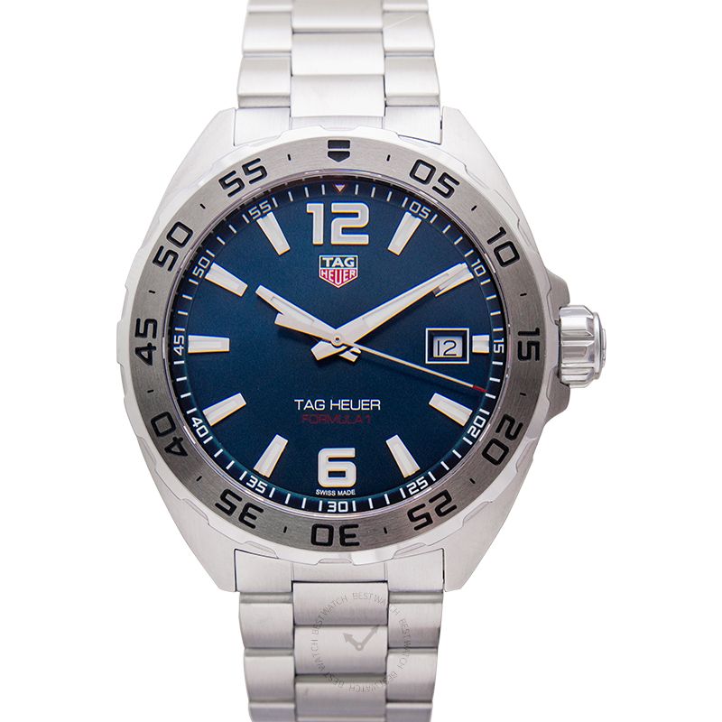 Buy Shop Tag Heuer Formula 1 Blue Dial Silver Steel Strap Watch for Men - WAZ1118.BA0875 USA Online
