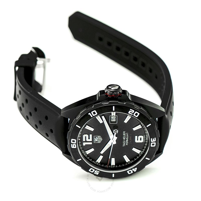 Buy Shop Tag Heuer Formula 1 Automatic Black Dial Black Rubber Strap Watch for Men - WAZ2115.FT8023 USA Online