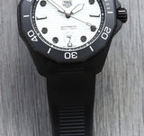 Tag Heuer Aquaracer Professional 300 Automatic White Dial Black Rubber Strap Watch for Men - WBP201D.FT6197