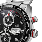 Buy Shop Tag Heuer Carrera Chronograph Black Dial Silver Steel Strap Watch for Men - CBN2A1AA.BA0643 USA Online