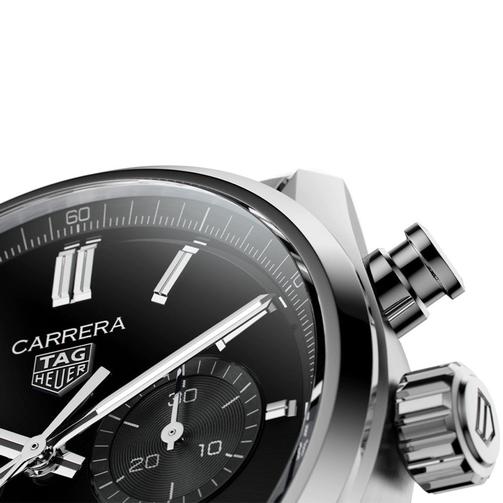 Buy Shop Tag Heuer Carrera Chronograph Black Dial Silver Steel Strap Watch for Men - CBN2010.BA0642 USA Online