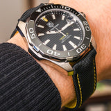 Buy Shop Tag Heuer Aquaracer Calibre 5 Automatic Black Dial Black Nylon Strap Watch for Men - WAY211A.FC6362 USA Online