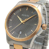 Gucci G Timeless Grey Dial Two Tone Steel Strap Watch For Men - YA126446