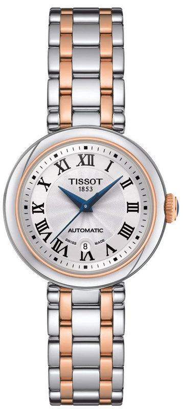 Buy Shop Tissot Bellissima Automatic Silver Dial Two Tone Steel Strap Watch For Women - T126.207.22.013.00 USA Online