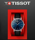 Buy Shop Tissot Everytime Gent Blue Dial Black Leather Strap Watch for Men - T143.410.16.041.00 USA Online